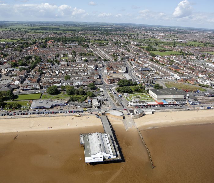 Cleethorpes Pier air view